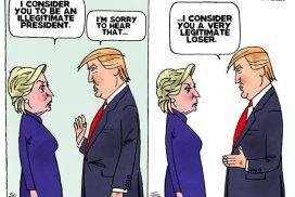 hillary clinton and donald trump cartoon