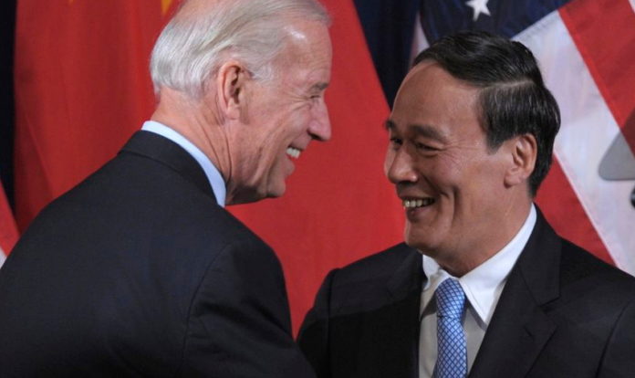 Joe Biden and Wang Qishan